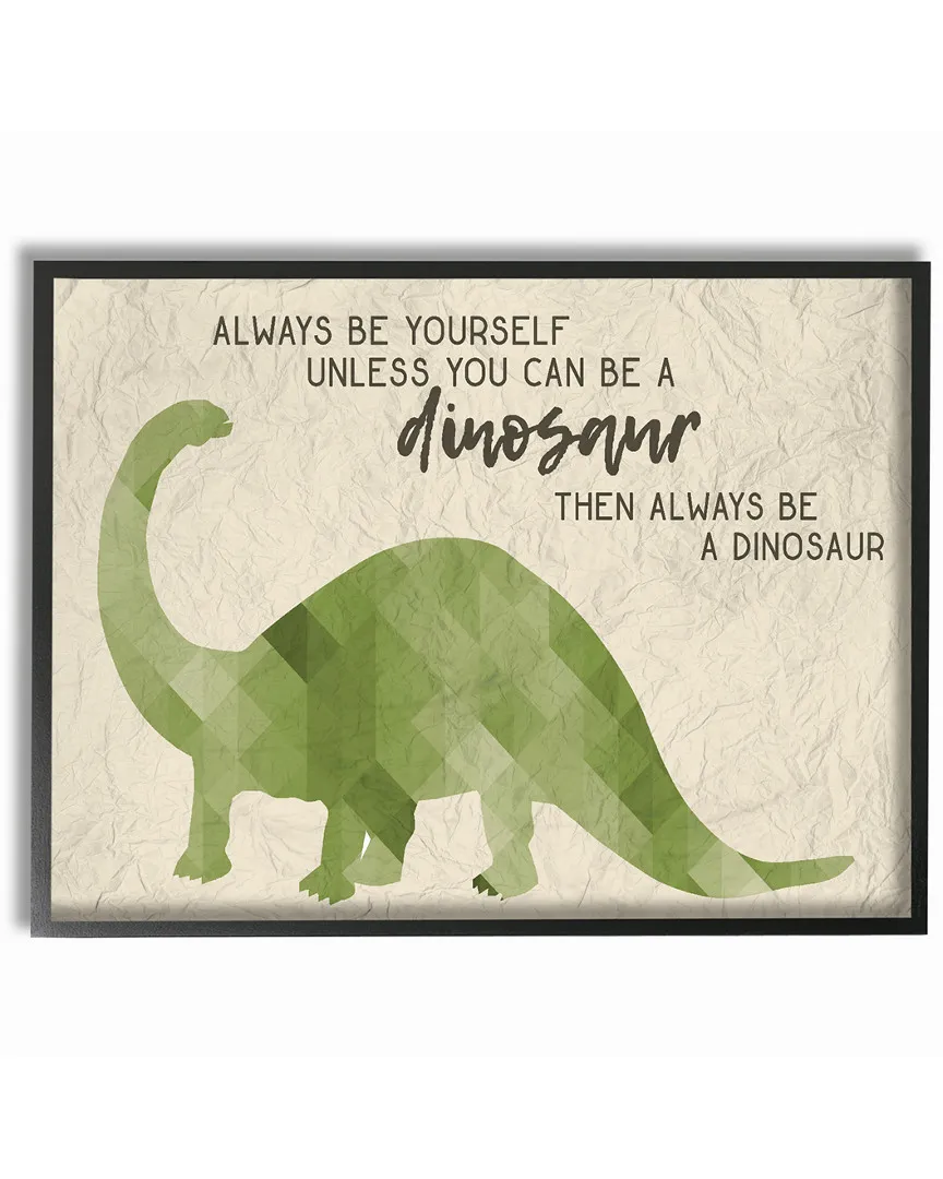 Always Be A Dinosaur Brachiosaurus Framed Art by Daphne Polselli image