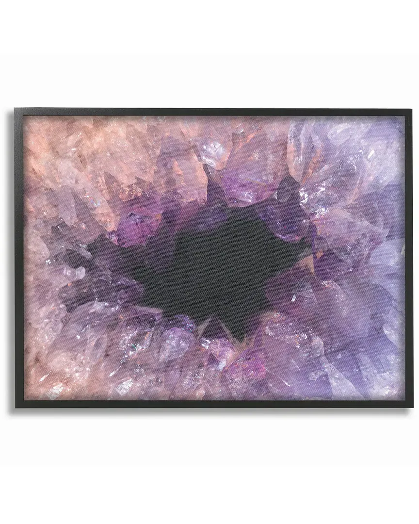 Amethyst Geode Cavern Photograph Framed Art - Black