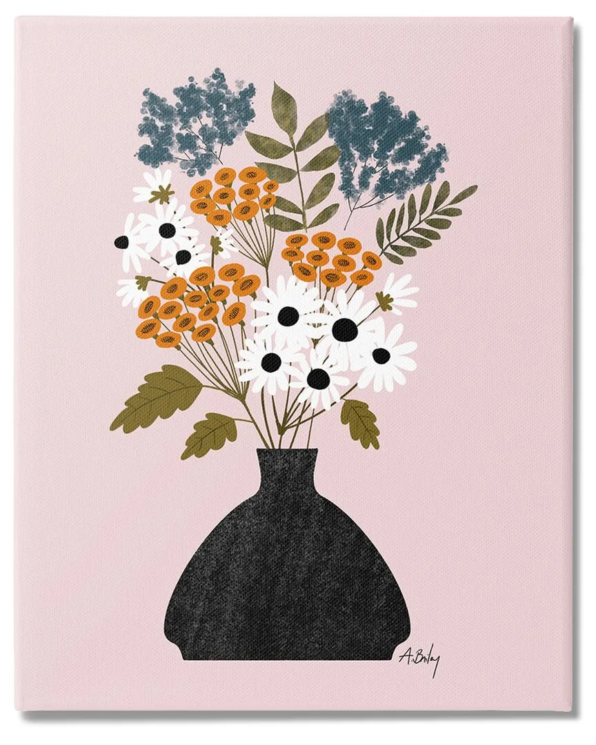 Anne Bailey Art Mixed Flowers Canvas Wall Art - Pink image