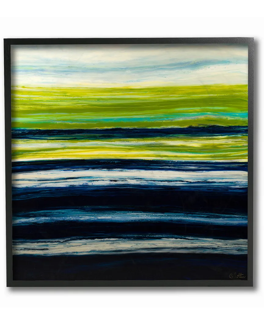 Barbara Bilotta Grass Field Lake Pond Abstract Framed Art