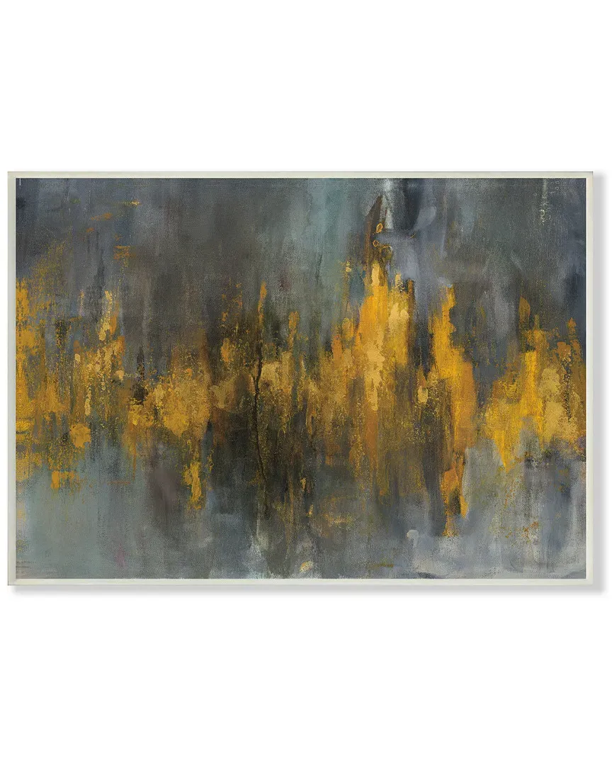 Black & Gold Abstract Fire by Danhui Nai Framed Art image