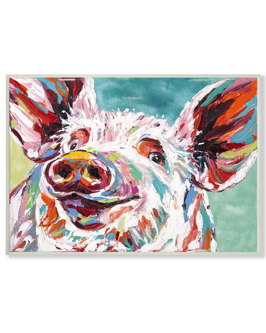 Carolee Vitaletti Pig Framed Art - White Frame image