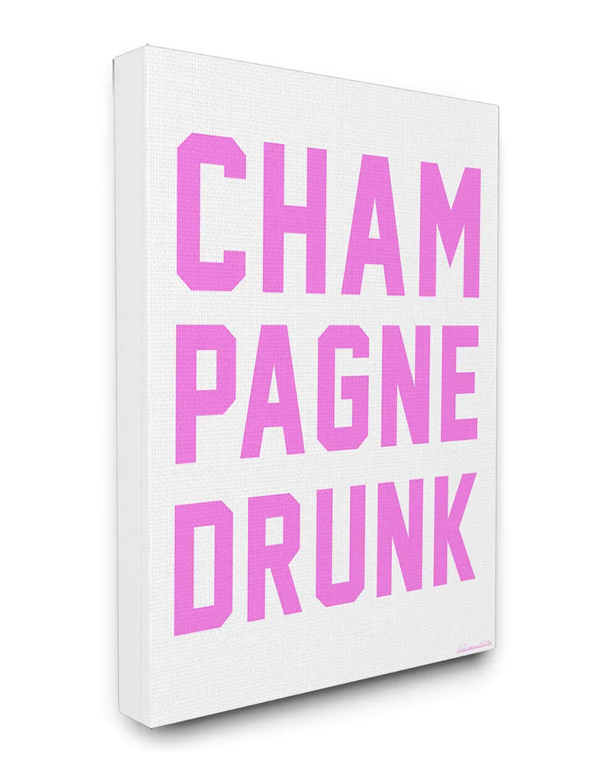 Champagne Drunk Varsity Lettering Canvas Wall Art image