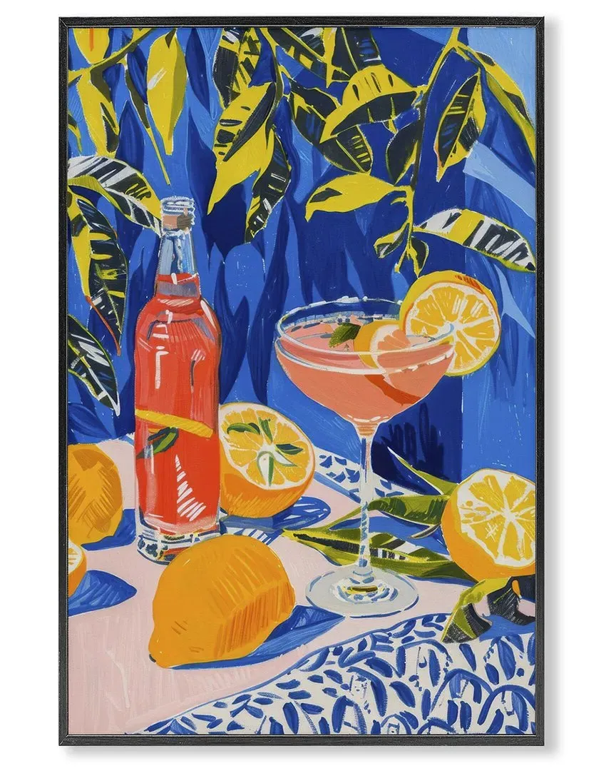 Citrus Cocktail Still Life Framed Giclee Art image