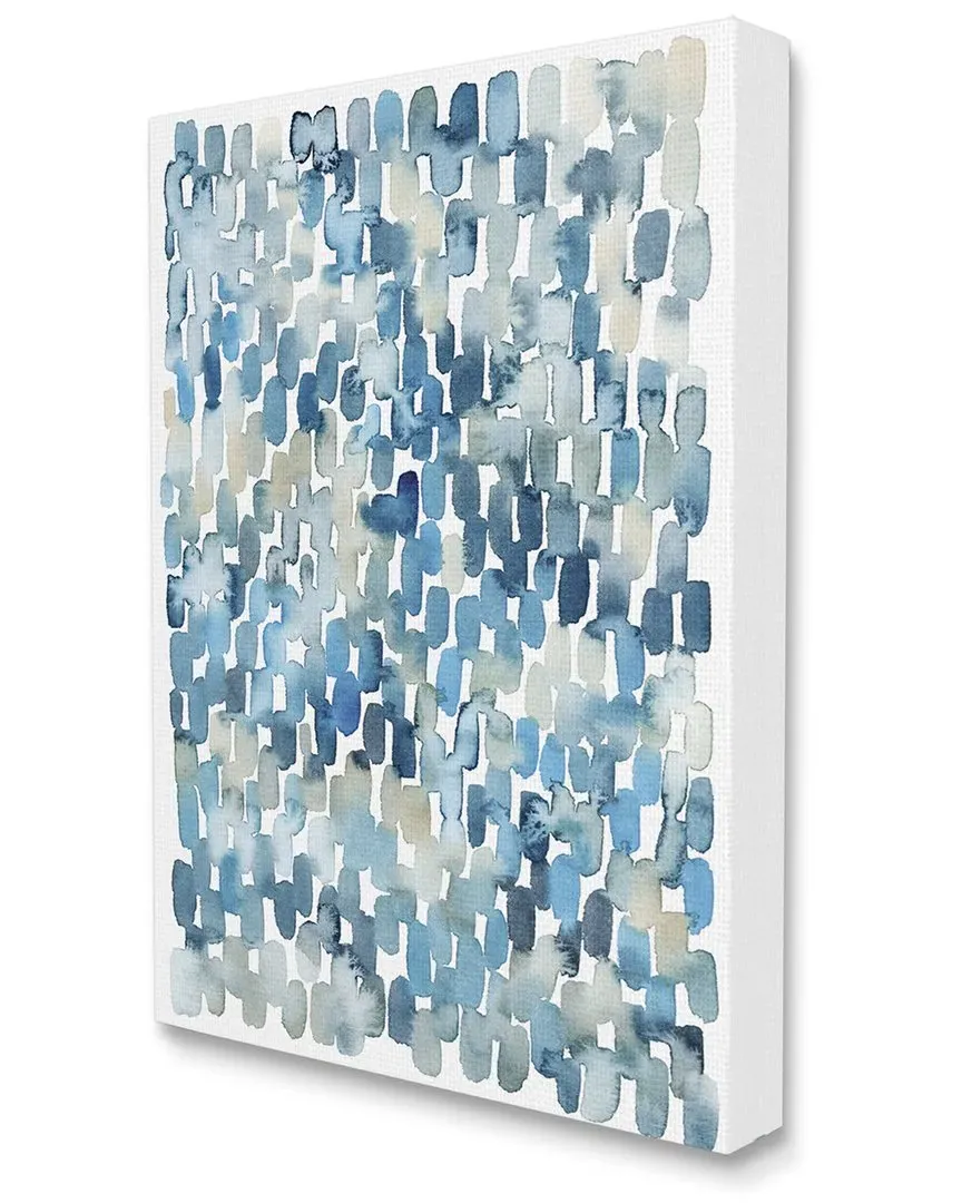 Coastal Tile Abstract Stretched Canvas Wall Art - Blue
