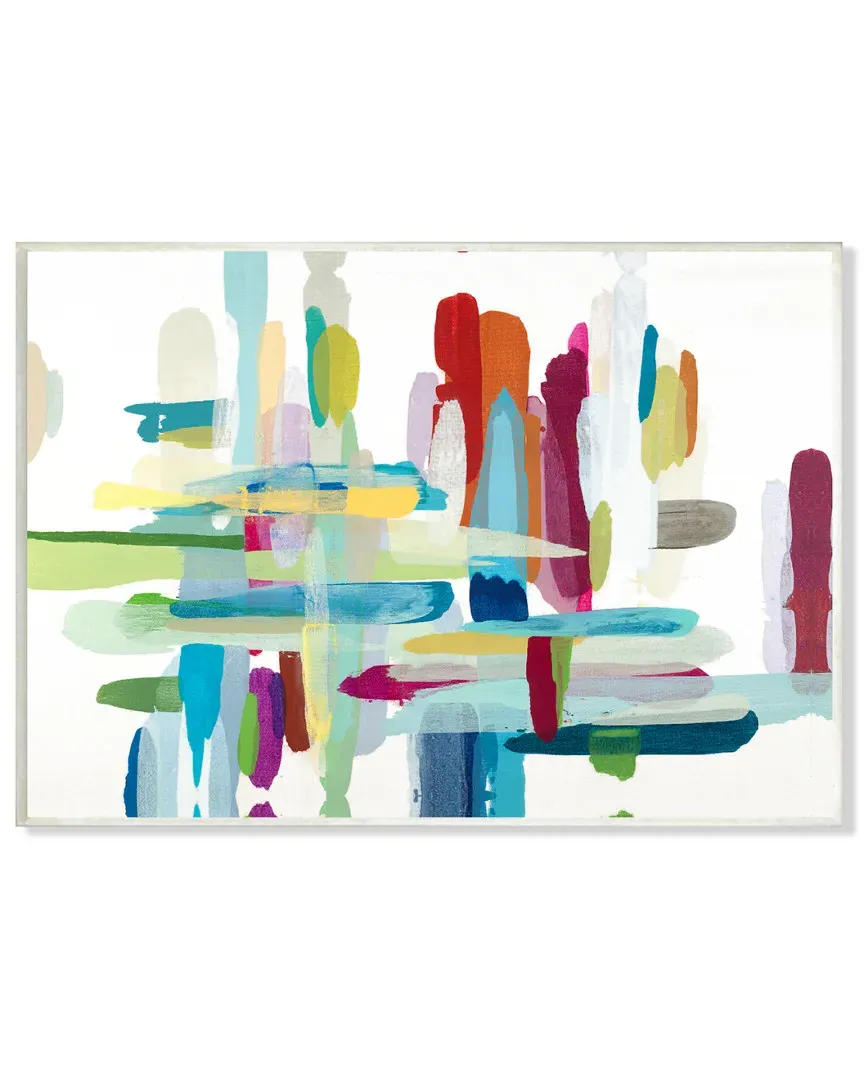 Colorful Cross Hatch Abstraction Wall Plaque image