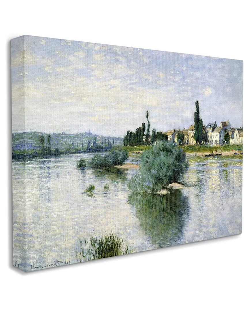 Countryside Homes Lake Landscape Canvas Print - Blue image