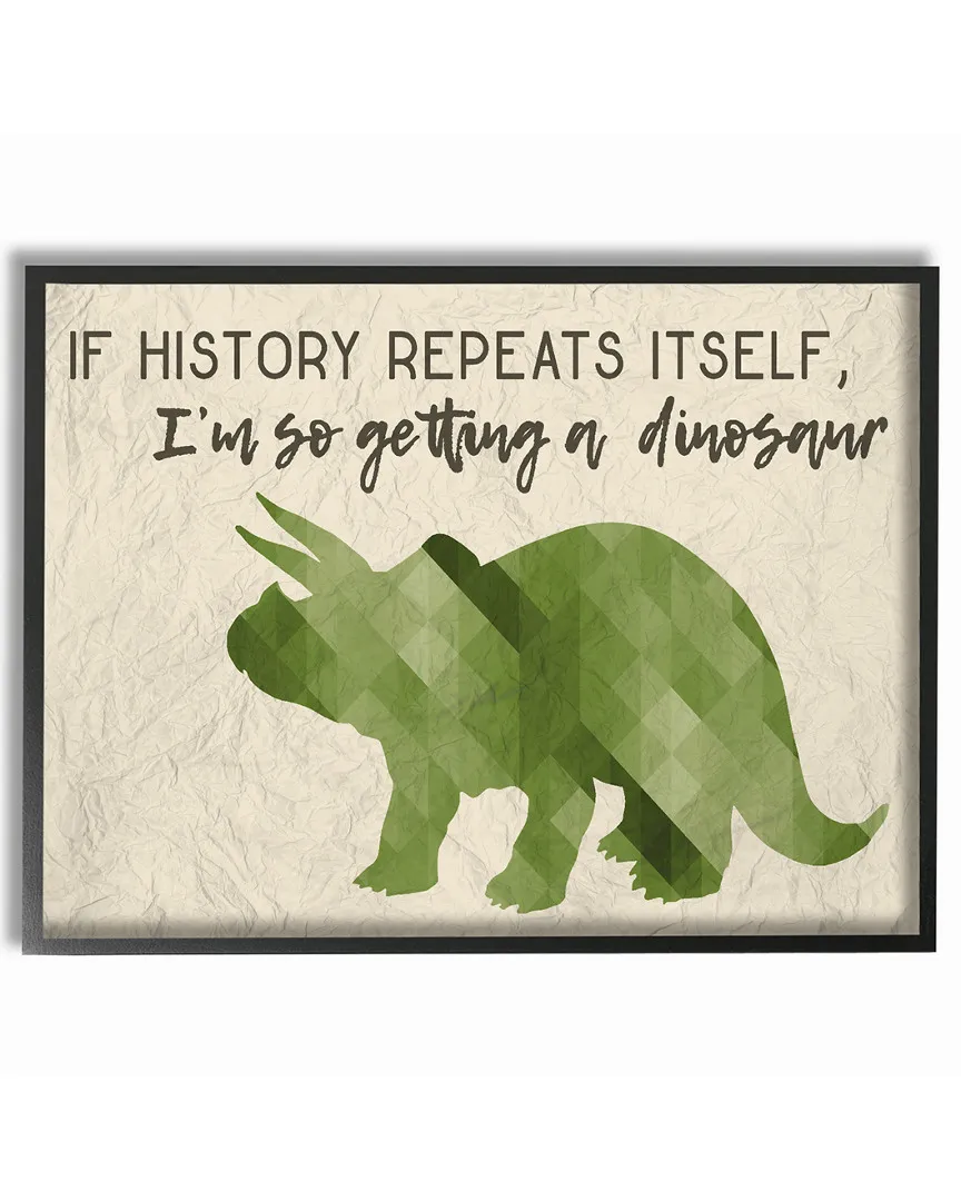 Daphne Polselli Triceratops Framed Art - Green image