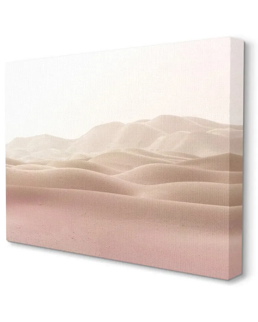 Desert Sand Dunes Landscape Stretched Canvas Wall Art - Beige image