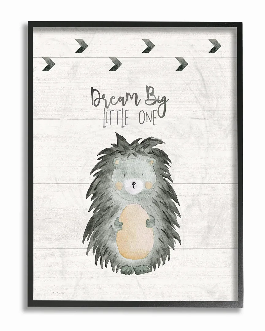 Dream Big Porcupine Framed Art - Black image