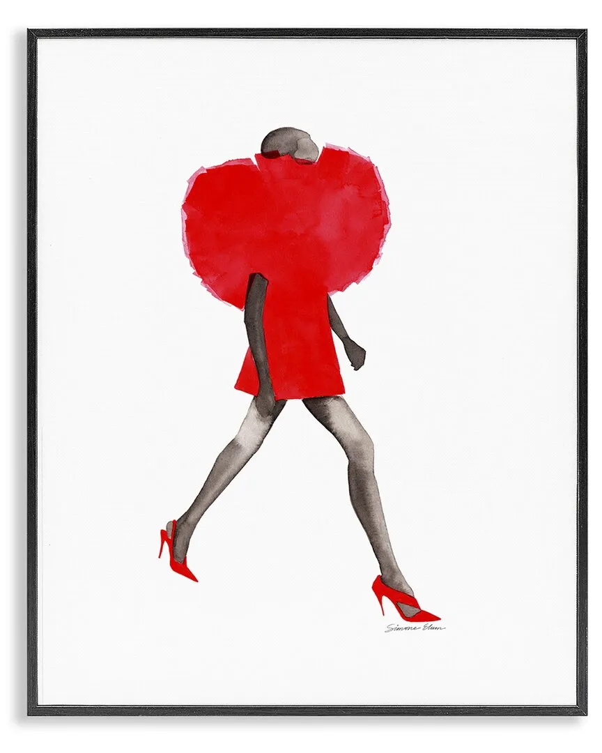 Fashion Pose Framed Giclee Art - Woodgrain Frame image