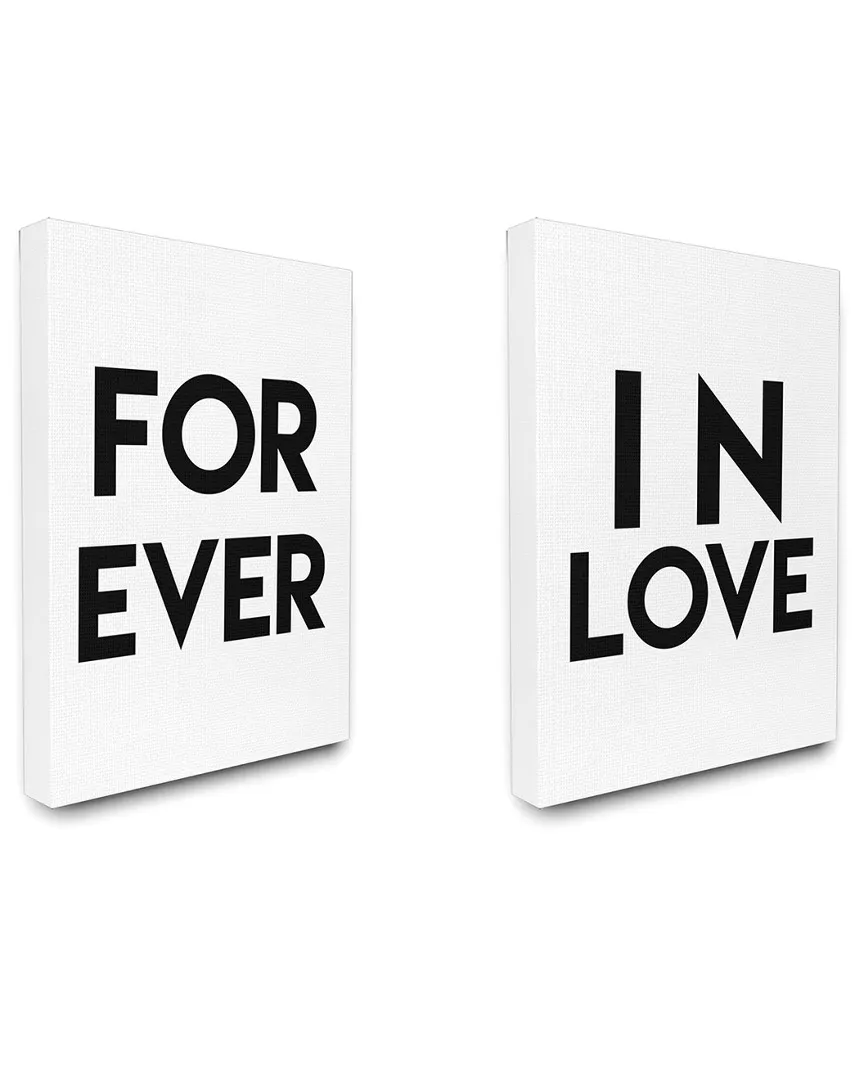 For Ever in Love 2pc Canvas Wall Art Set by lulusimonSTUDIO