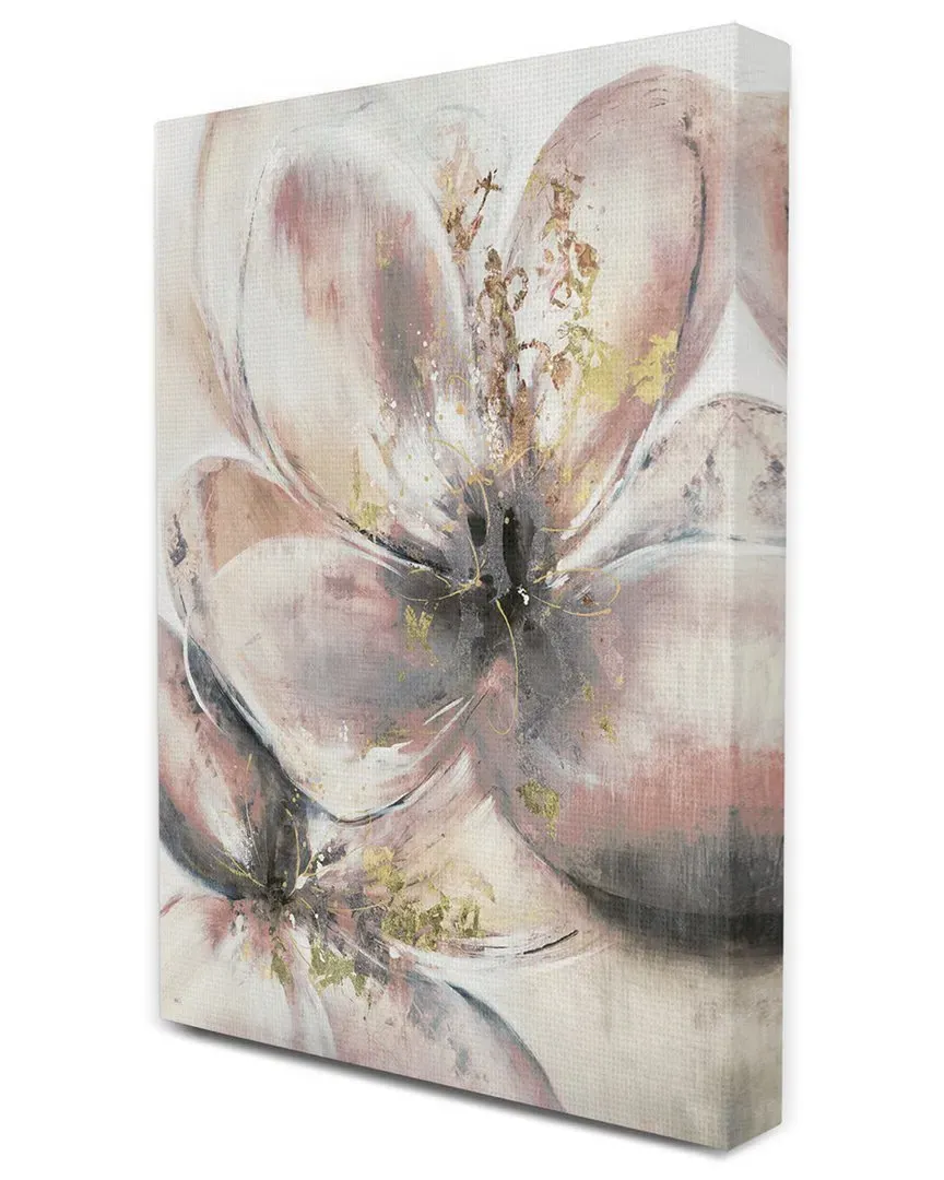 Glam Pink Beige Flower Petals Canvas Wall Art by K. Nari image