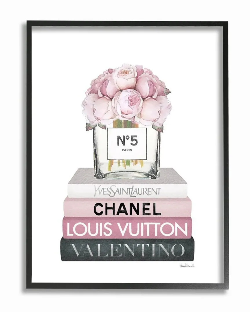 Glam Rose Bouquet Framed Wall Art - White, MDF Wood