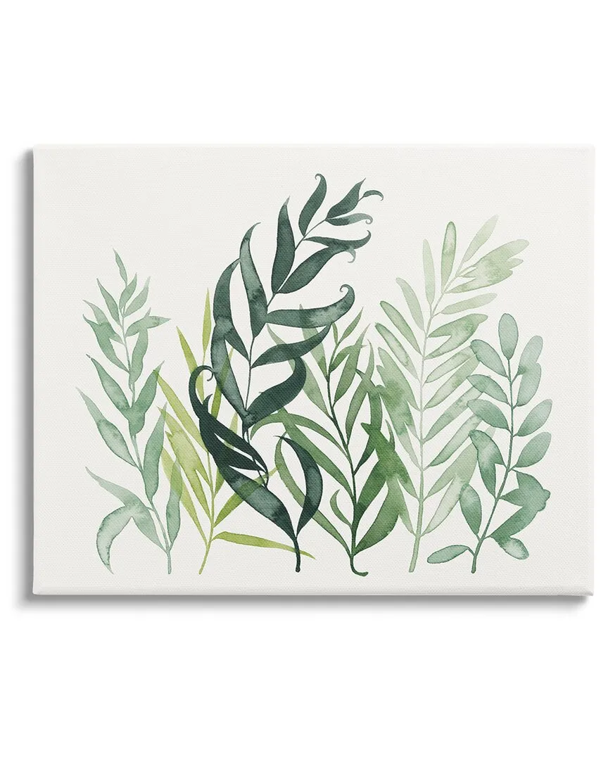 Grace Popp Layered Plant Leaves Botanical Canvas Wall Art