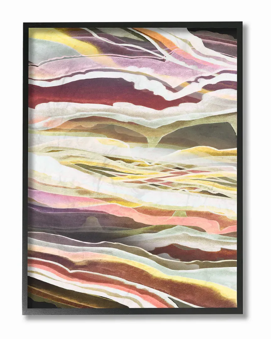 Grace Popp Waves And Streams Abstract Framed Art - Black Frame