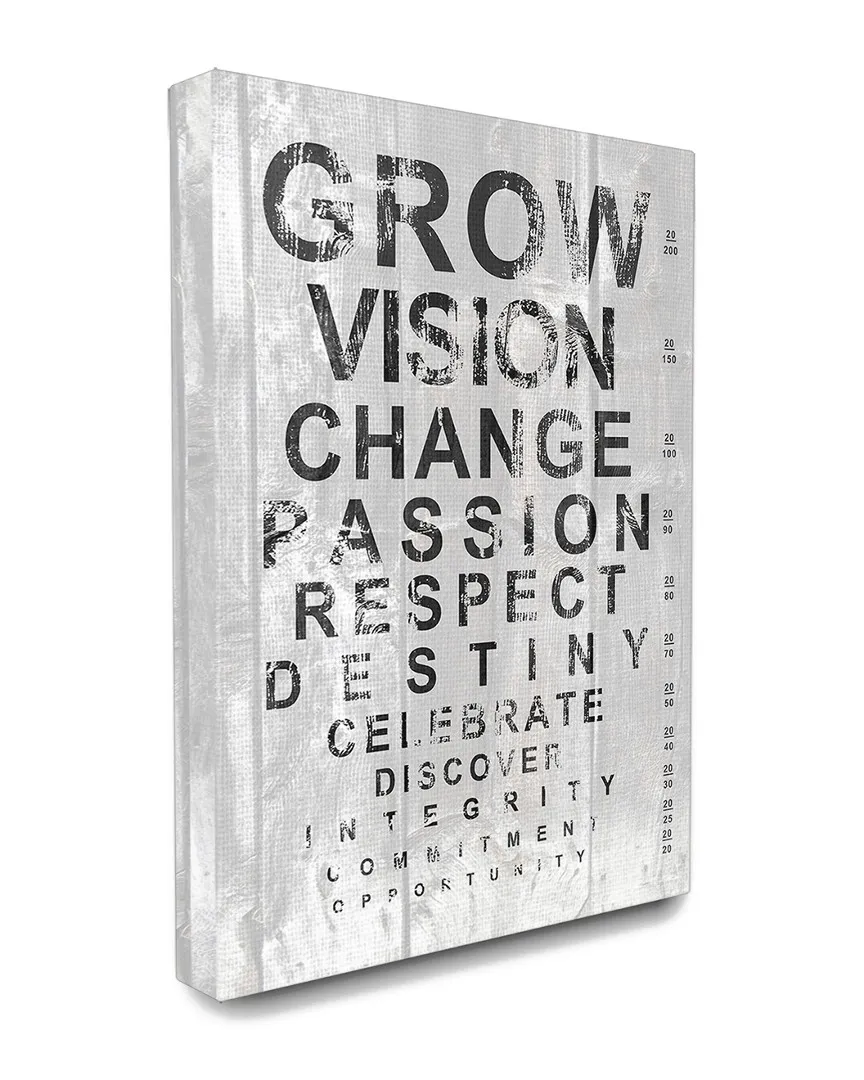 Grow Eye Chart Typography Canvas Art Print image
