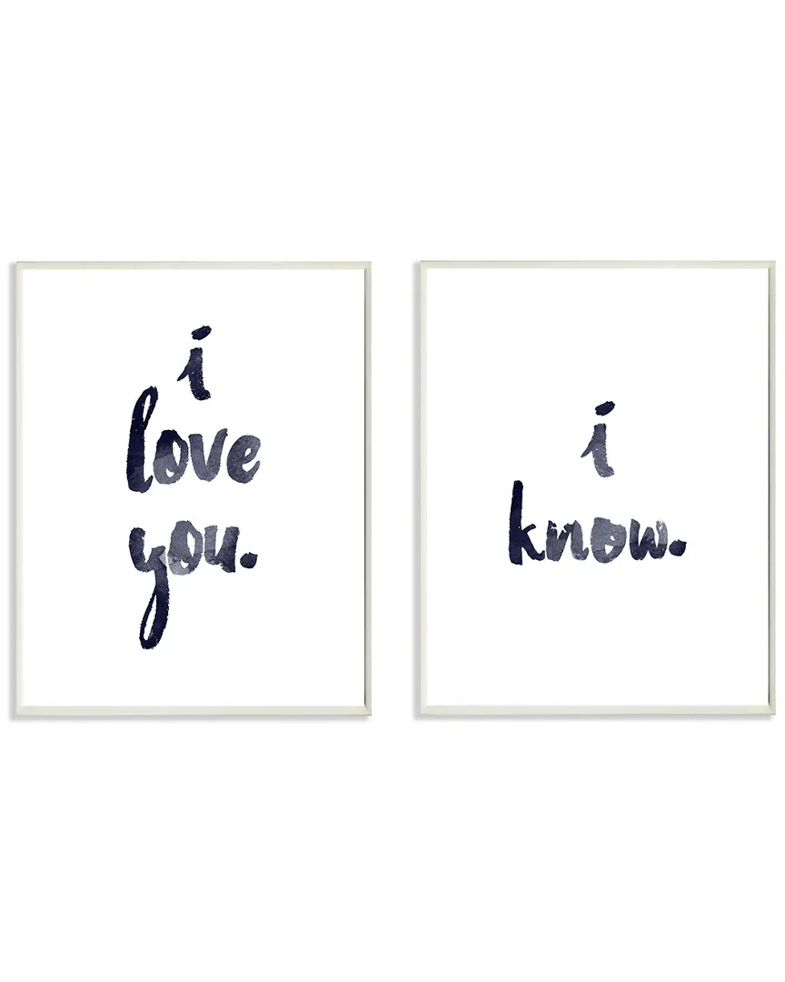 I Love You I Know Wooden Wall Plaque Set