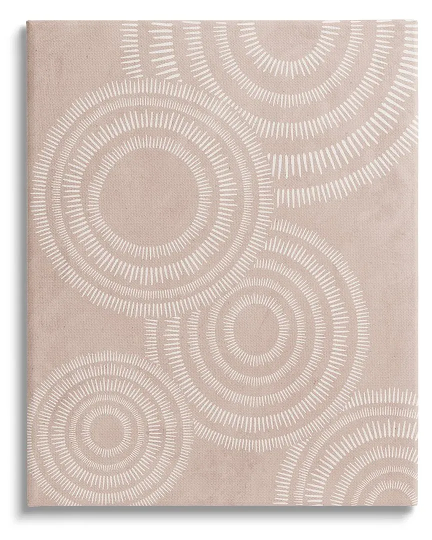 JJ Design House Boho Circles Canvas Wall Art - Beige