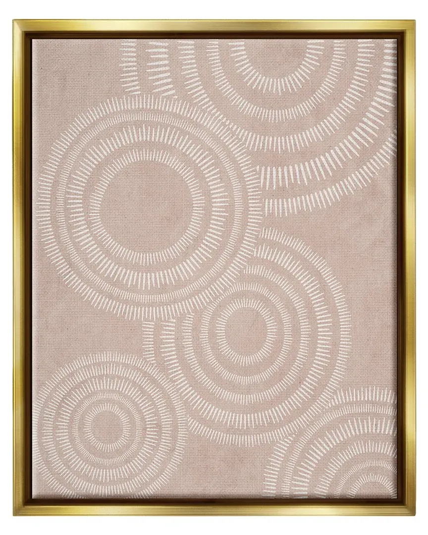 JJ Design House Boho Circles Framed Canvas Wall Art - Beige