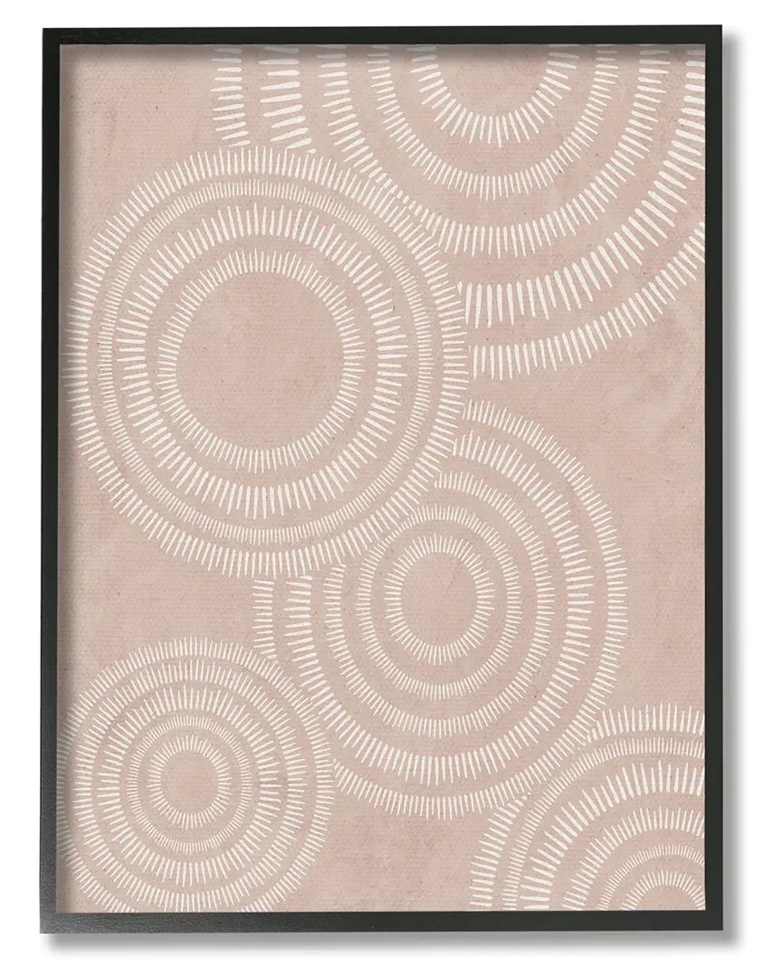 JJ Design House Boho Circles Framed Giclee Wall Art - Beige