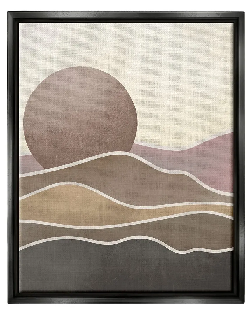 Lil' Rue Boho Desert Sun Dunes Framed Floater Canvas - Black