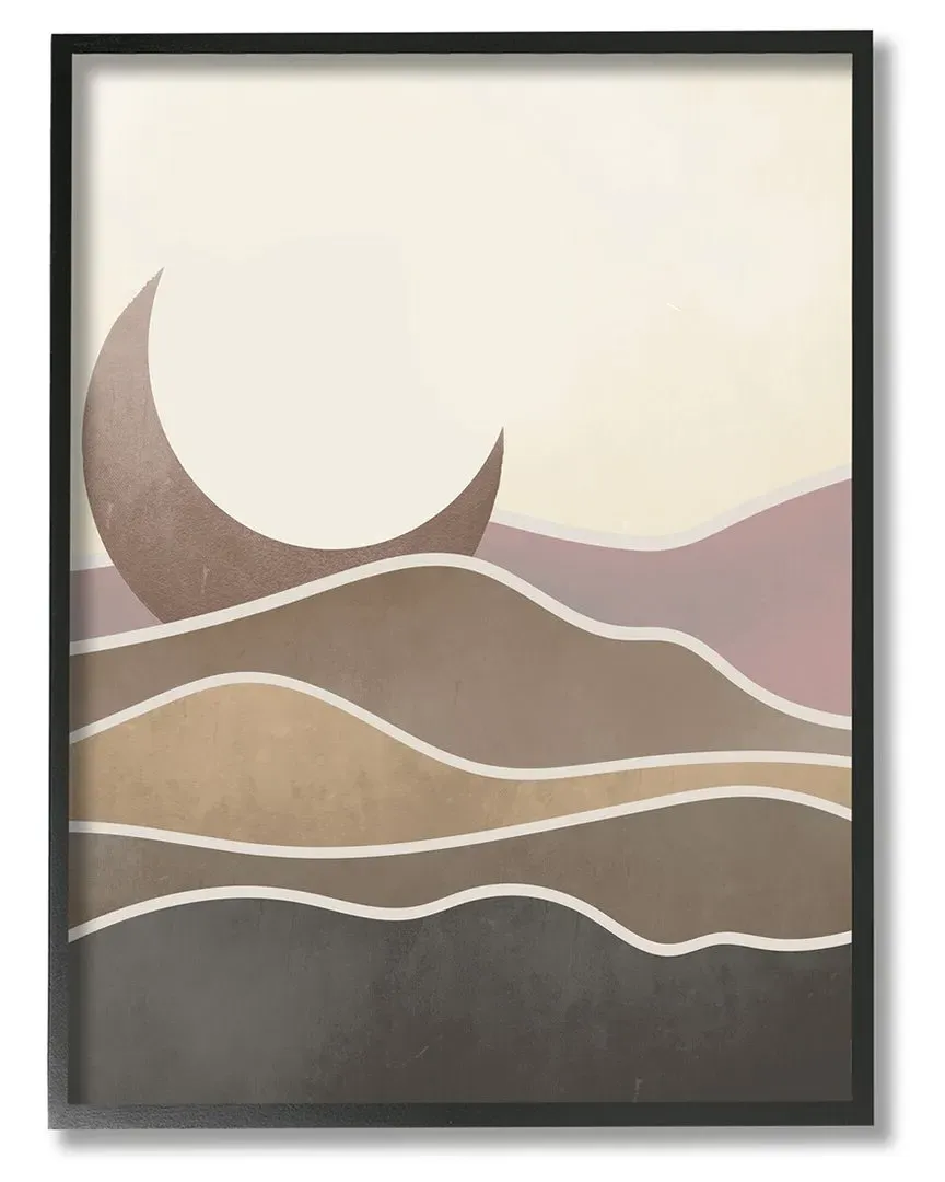 Lil' Rue Desert Moon Sand Dunes Framed Giclee Wall Art - Black