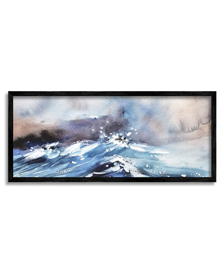 Lil' Rue Marine Waves Framed Giclee Wall Art - Black
