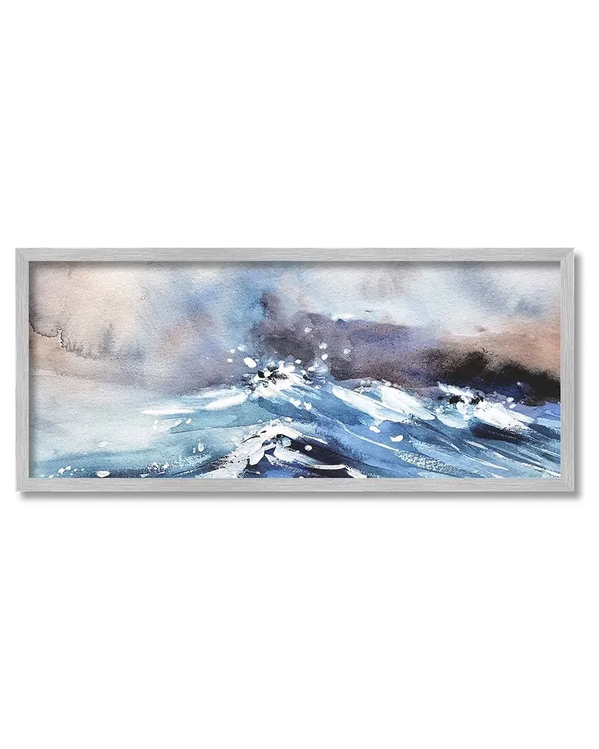 Lil' Rue Marine Waves Framed Giclee Wall Art - Grey