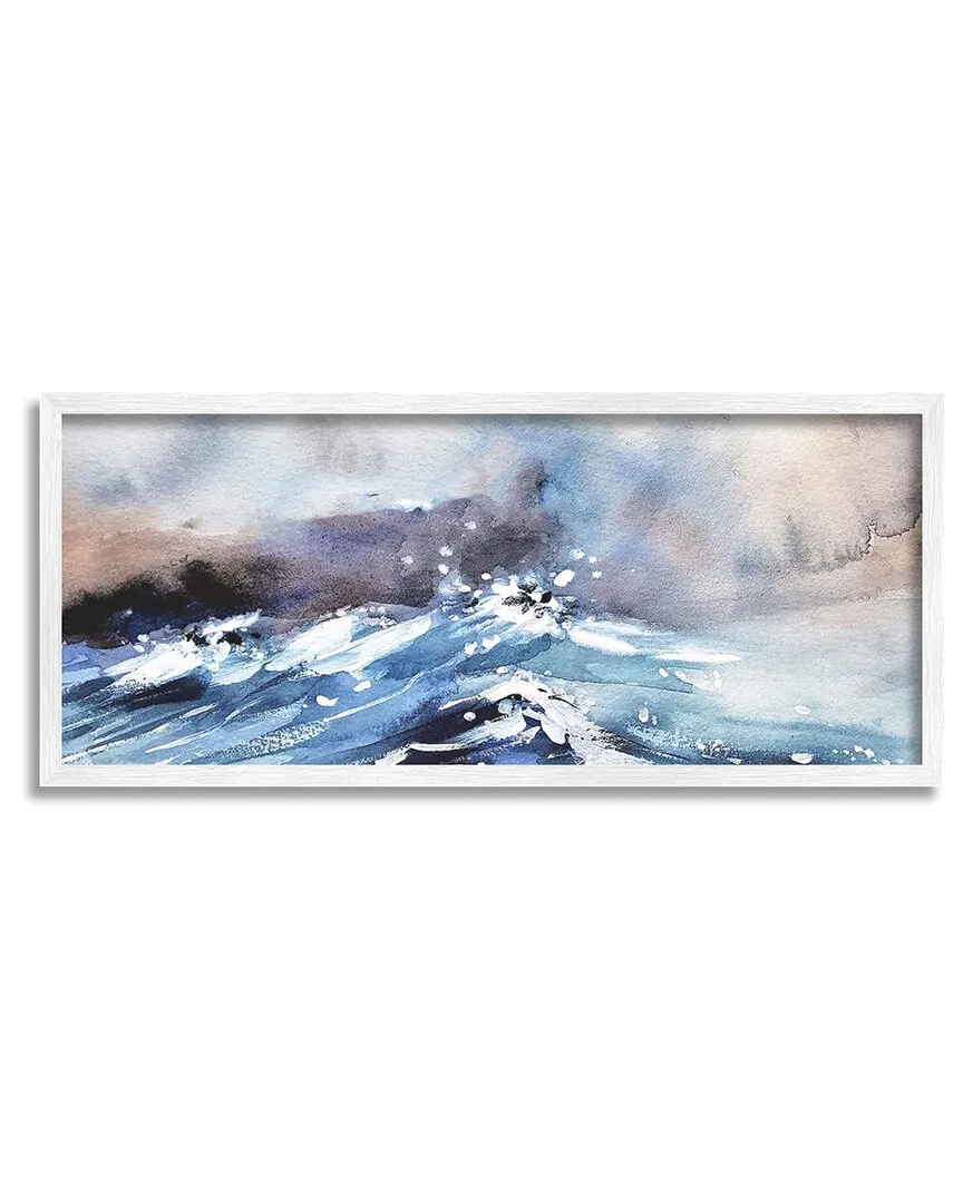 Lil' Rue Marine Waves Framed Giclee Wall Art - White