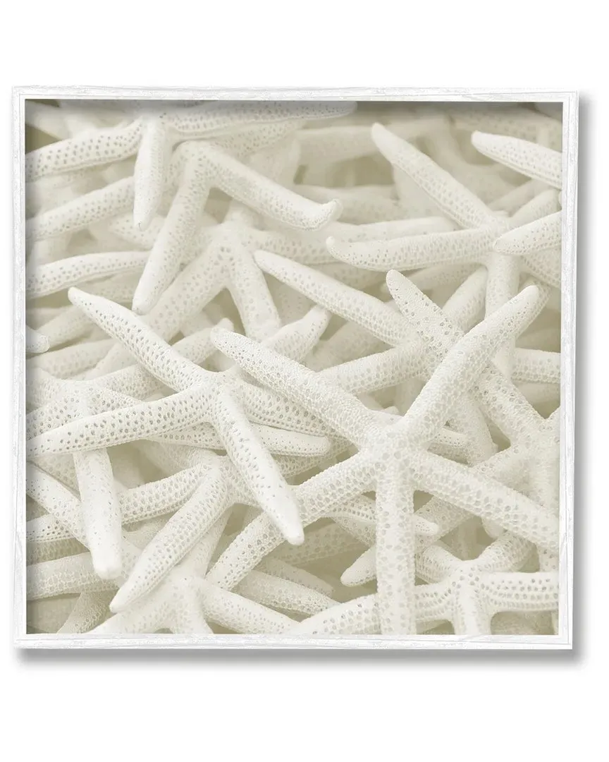 Lil' Rue Nautical Starfish Framed Giclee Wall Art - White