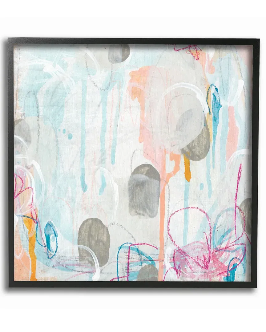 Lines And Splashes Abstract Painting Framed Art by June Erica Vess image