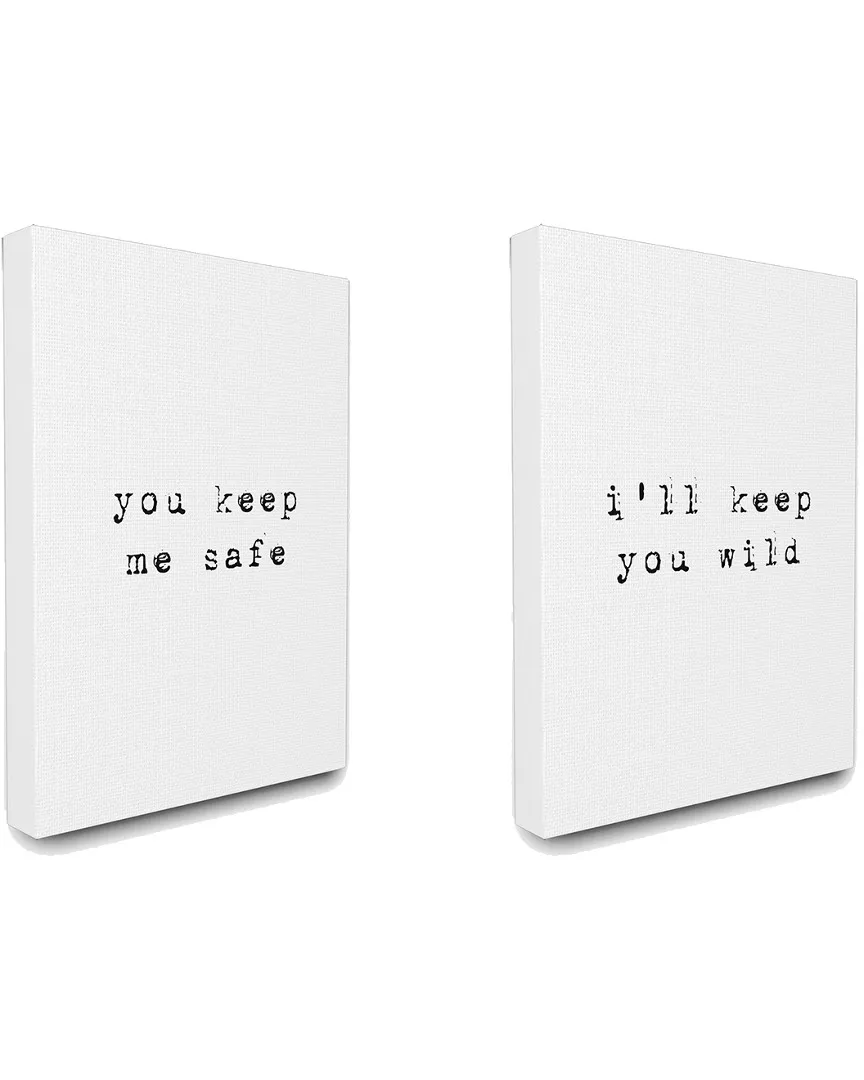 lulusimonSTUDIO Keep Me Safe Keep You Wild 2pc Canvas Wall Art Set image