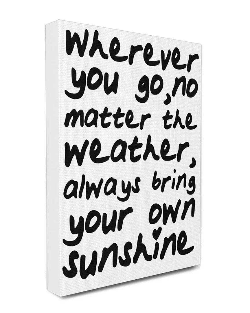 lulusimonSTUDIO Where Ever You Go Typography Canvas Wall Art