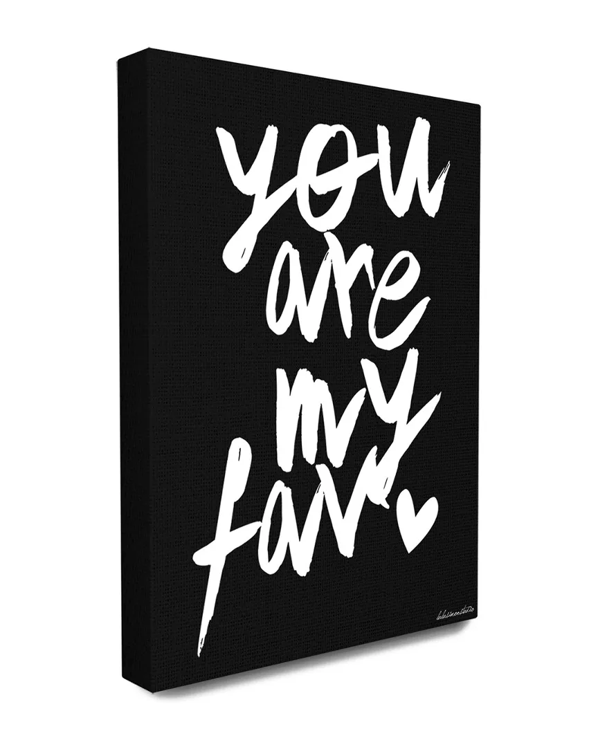lulusimonSTUDIO You Are My Fav B&W Canvas Wall Art