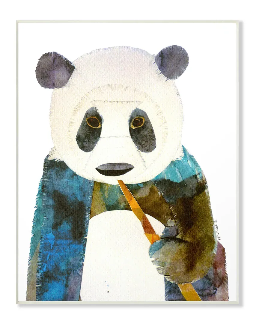 Marley Ungaro Watercolor Cutout Collage Panda Framed Art - White