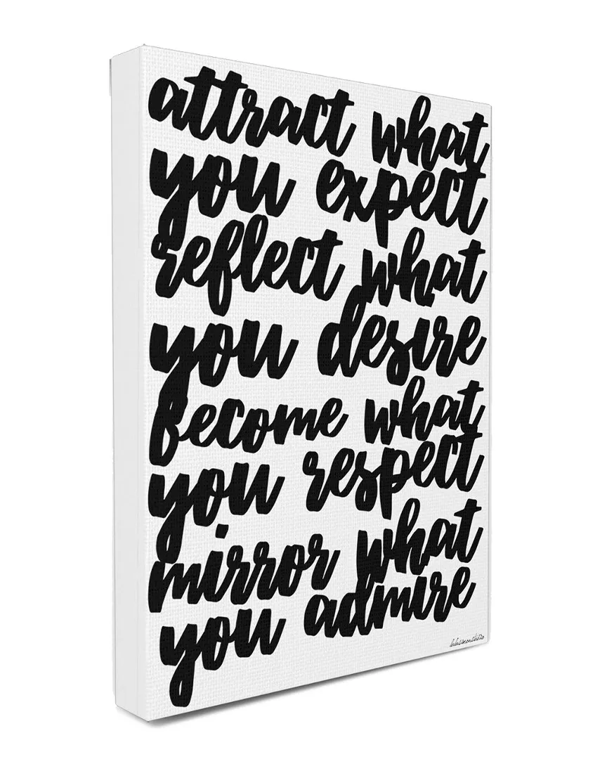 Mirror What You Admire Cursive Canvas Wall Art by lulusimonSTUDIO image