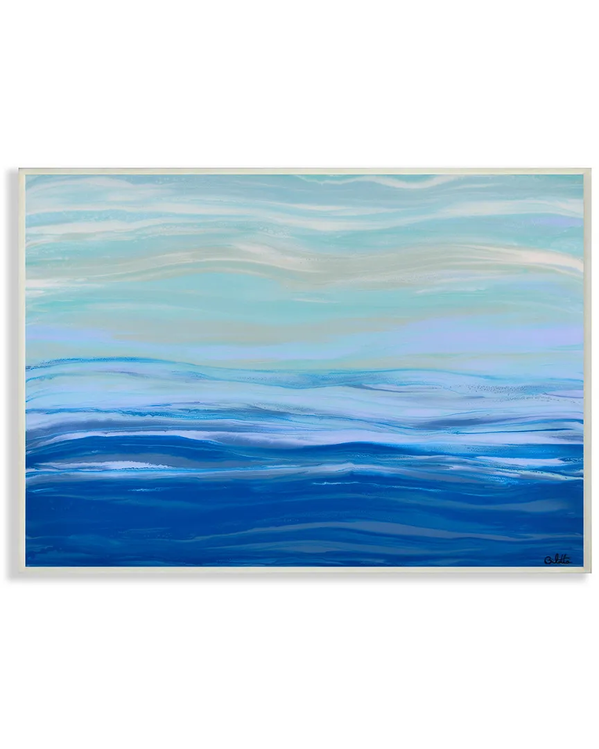 Morning Ocean Gentle Abstract Framed Art - White image