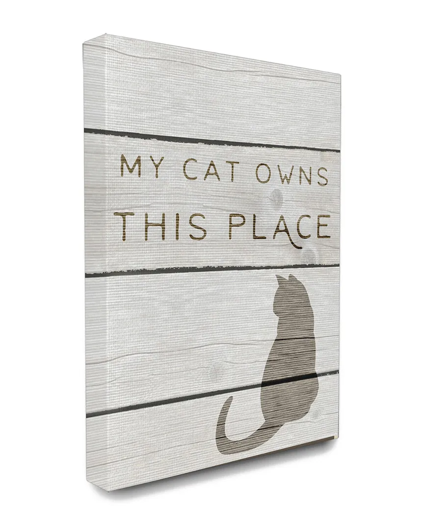 My Cat Owns This Place Canvas Wall Art Print image