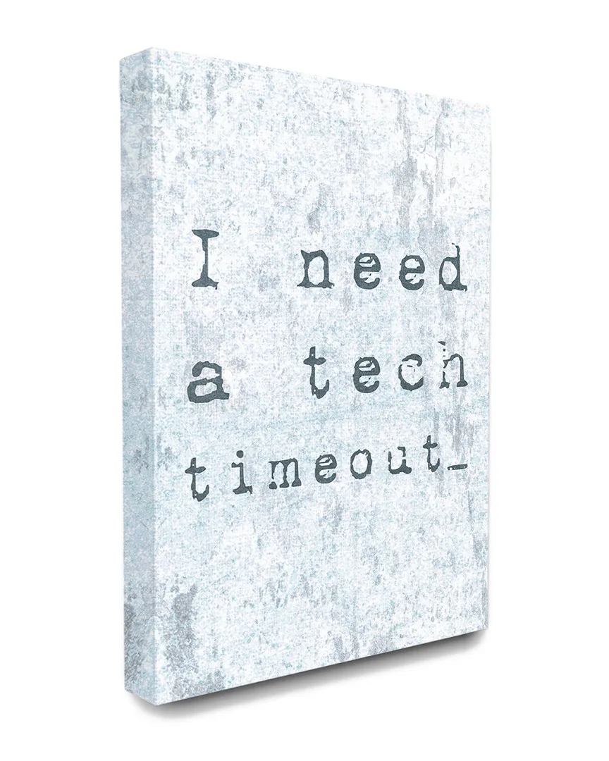 Need a Tech Timeout Canvas Art Print - Blue image