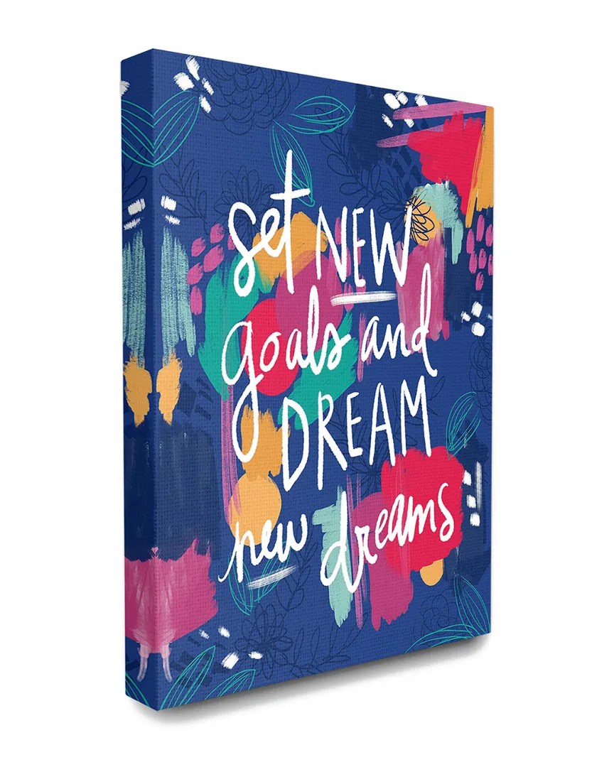 New Goals Painted Inspirational Canvas Art Print image