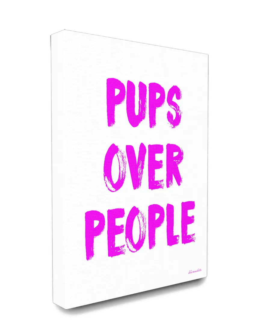 Pups Over People Typography Canvas Art Print image