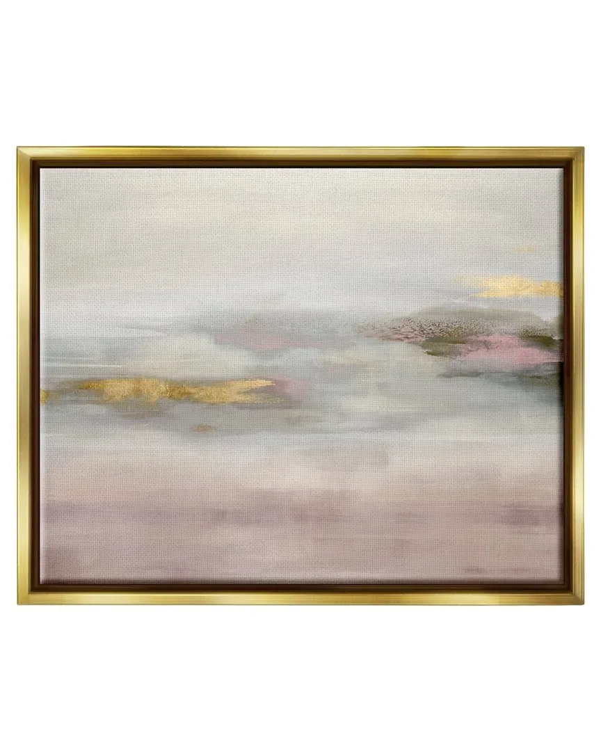 Rachel Springer Abstract Glam Framed Floater Canvas Wall Art - Gold