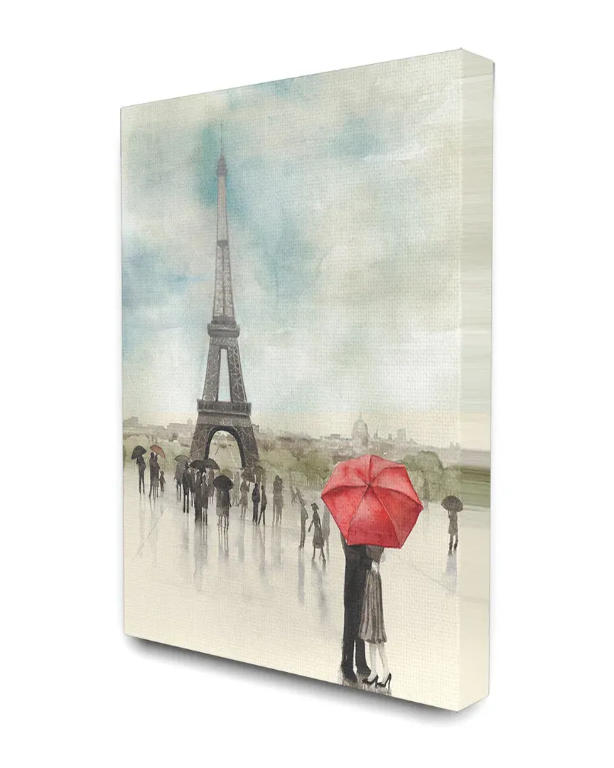 Rainy Day Lovers in Paris Canvas Art Print