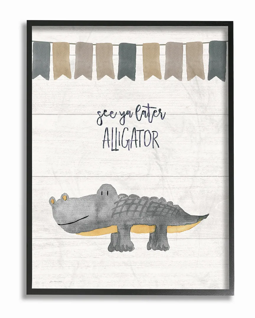 See Ya Later Alligator by Jo Moulton Framed Art - Black