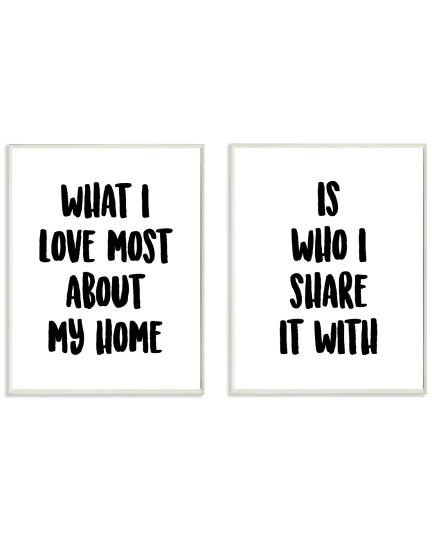 Sharing Home Together 2pc Typography Wall Plaque Set image