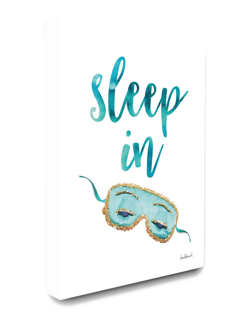 Sleep in Watercolor Typography Canvas Art Print