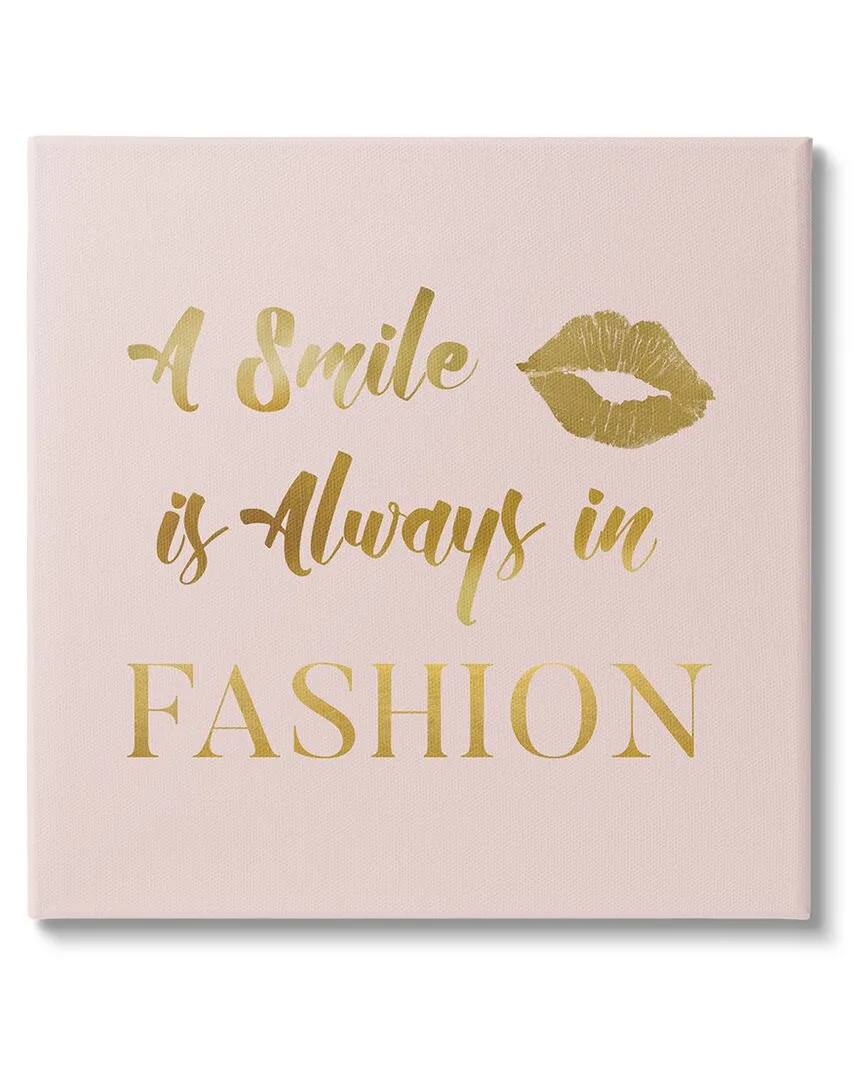 Smile Always In Fashion Glam Canvas Wall Art by Carol Robinson