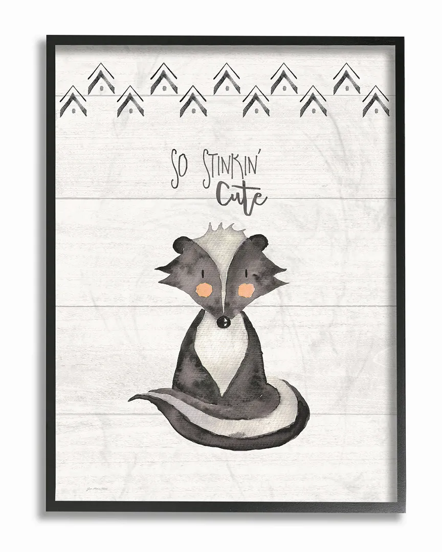 So Stinkin' Cute Skunk by Jo Moulton Framed Art - Black