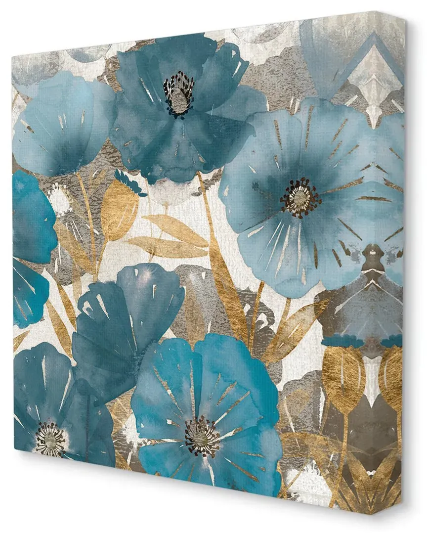 Studio W Blue Florals Canvas Wall Art - Blue image